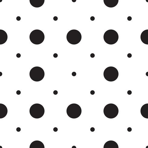 seamless patterns with white and black peas polka dot. vector