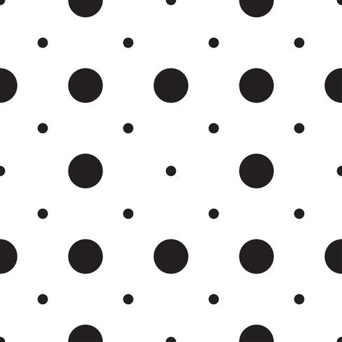 seamless patterns with white and black peas polka dot. vector