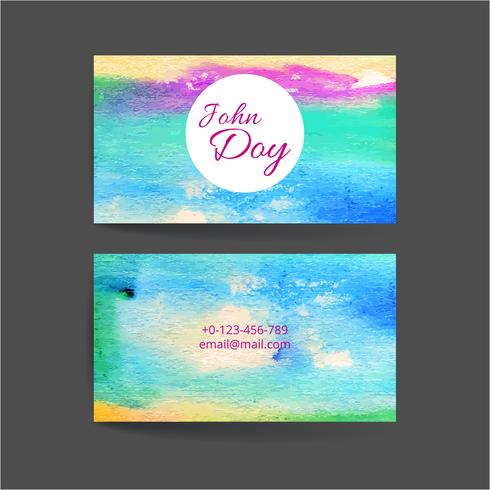 Conjunto de dos tarjetas creativas vector