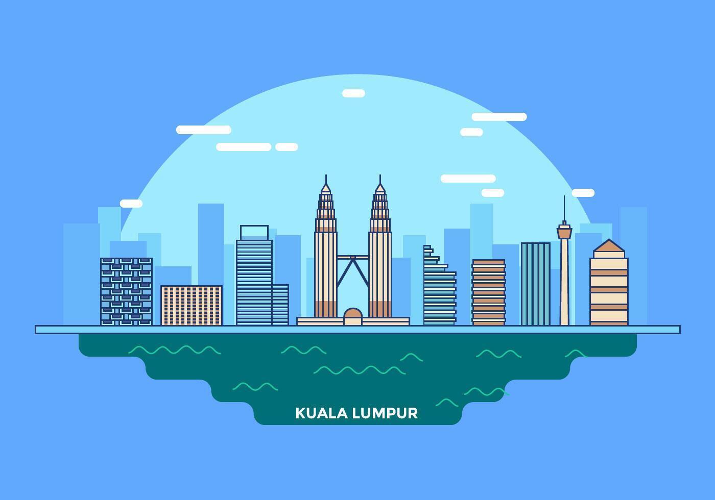 Vector de Kuala Lumpur paisaje