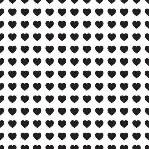 Monochrome seamless pattern with hearts vector