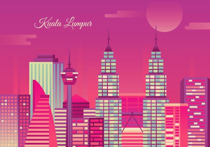 Kuala Lumpur Illustration Vector