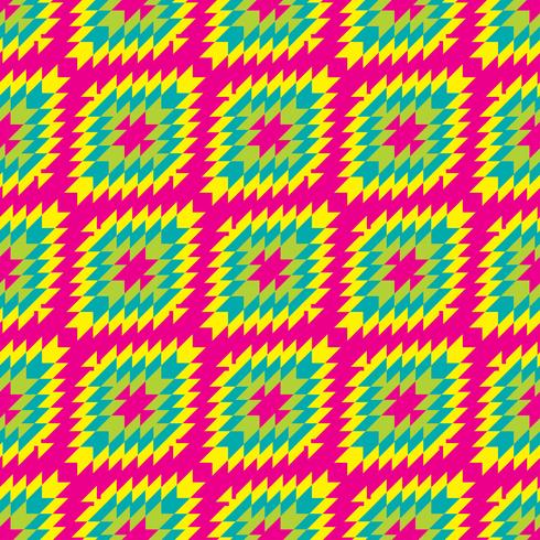 Mexican Folkloric  tracery textile seamless pattern vector