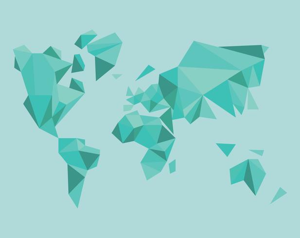 Tridimensional World Map vector