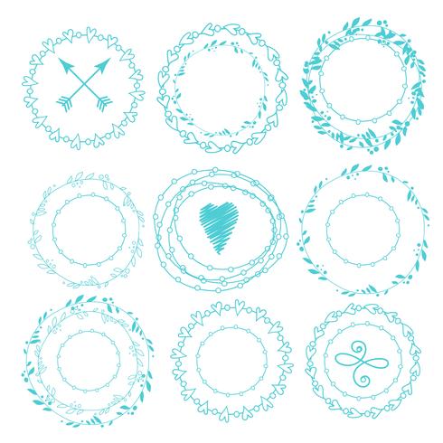 Set of hipster vintage design elements vector