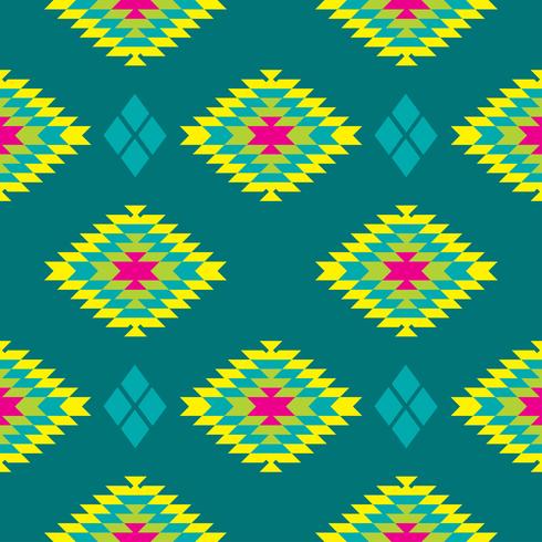 Tracería folklórica mexicana textil patrón sin costuras vector