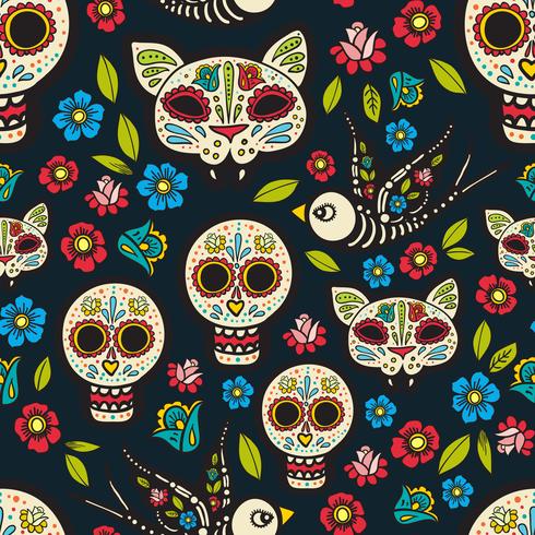 The seamless  of Day of the Dead,  vector