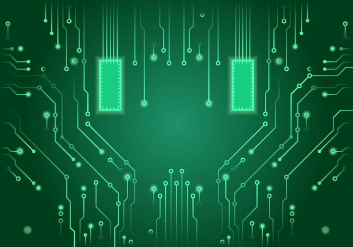 Green Printed Circuit Board Vector