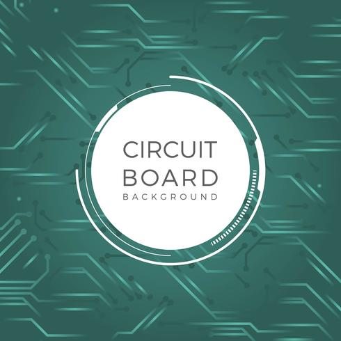 Flat Printed Circuit Vector Background 