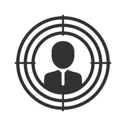 Target Marketing Glyph Icons vector