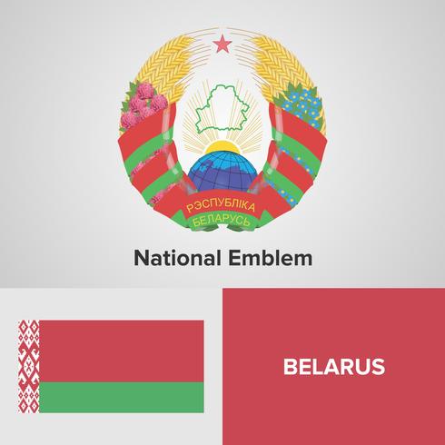 National Emblem, Map and flag  vector