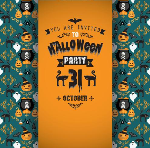 Invitation to Halloween party. vector