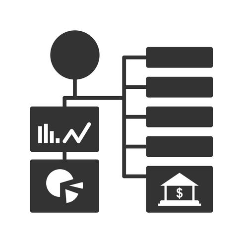 Iconos de glifos de planificación vector