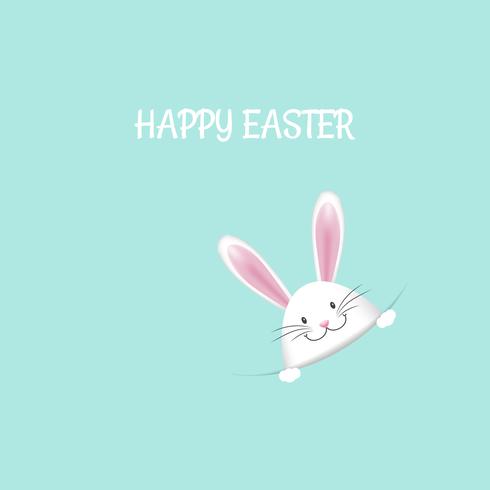 Cute Easter bunny background vector