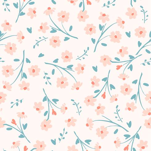 Floral abstract seamless pattern. vector