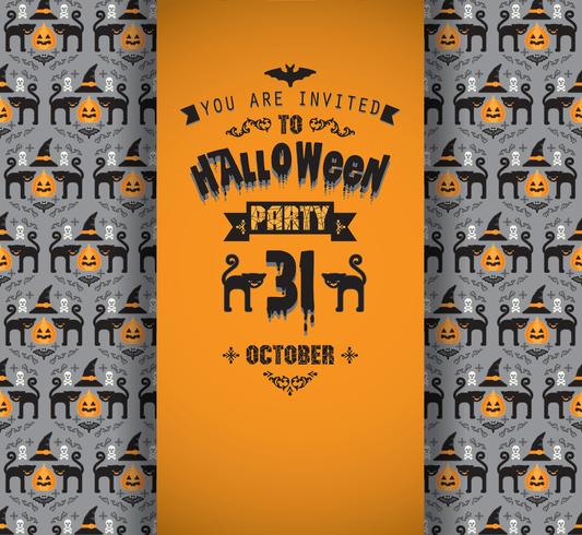 Invitation to Halloween party. vector