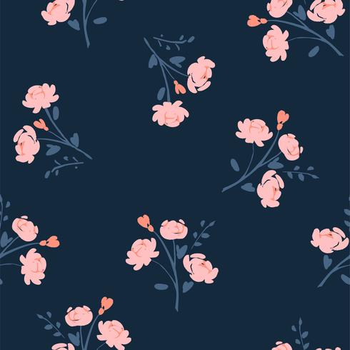 Floral abstract seamless pattern. Vector design for different surfases.