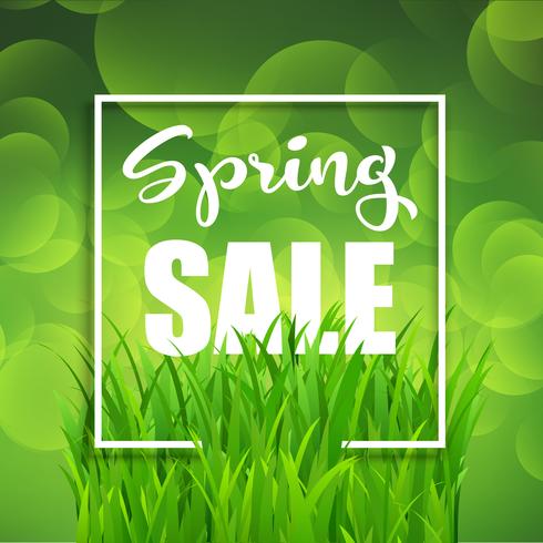 Spring sale background vector