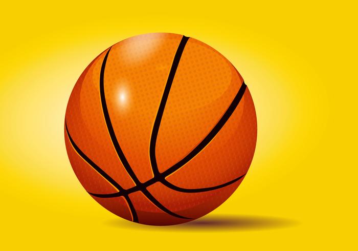 Realistic Detailed Basketball Vector Illustration