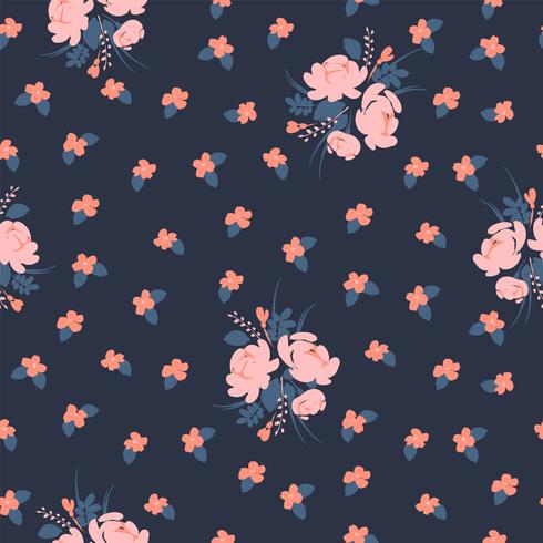 Floral abstract seamless pattern. Vector design for different surfases.