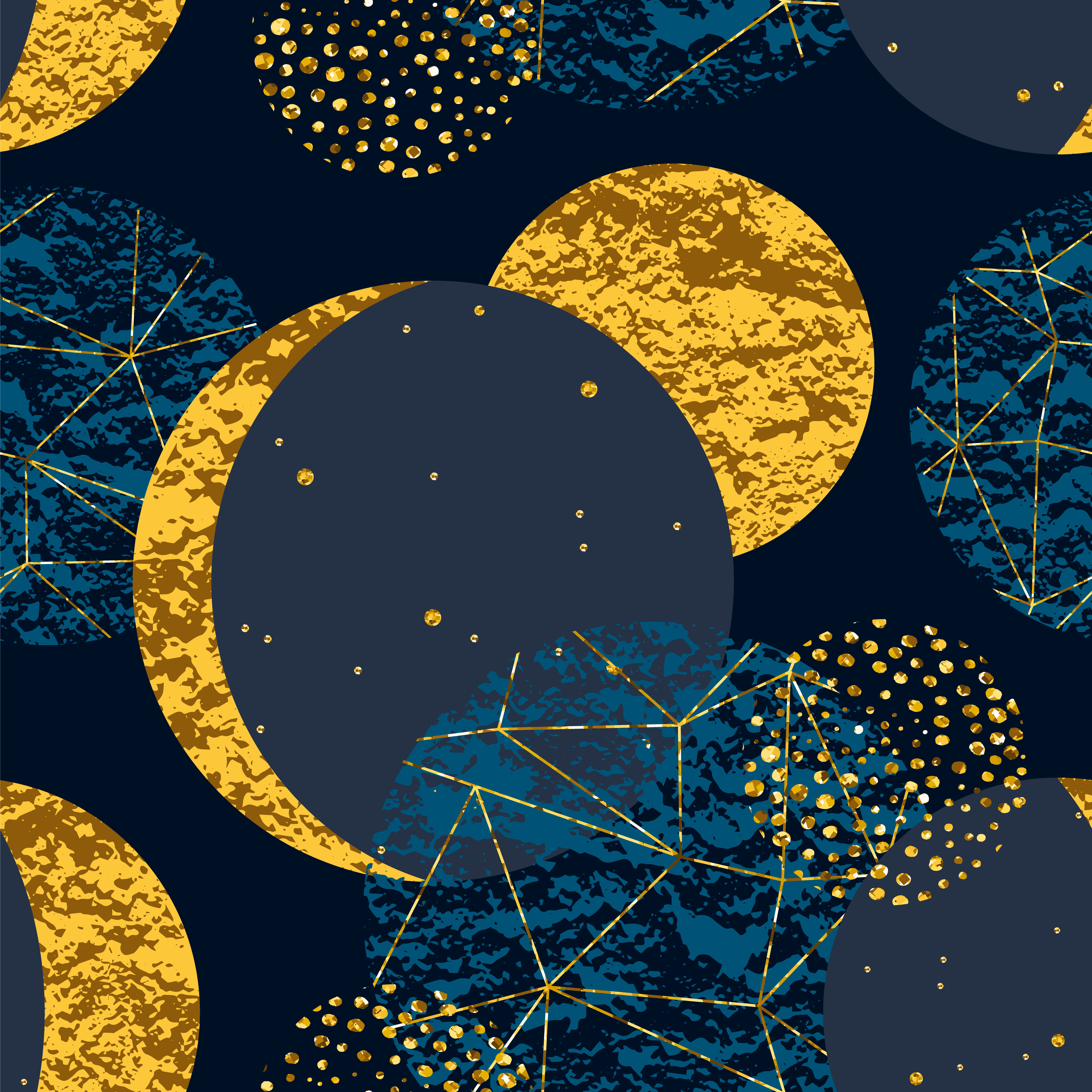 Abstract cosmic seamless pattern. Trendy hand drawn texture, glitter
