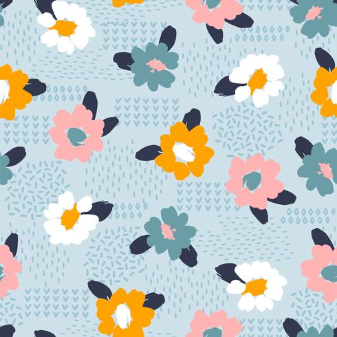 Floral abstract seamless pattern. Vector design for different surfases.