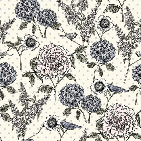 Floral seamless pattern . Trendy hand drawn textures. vector