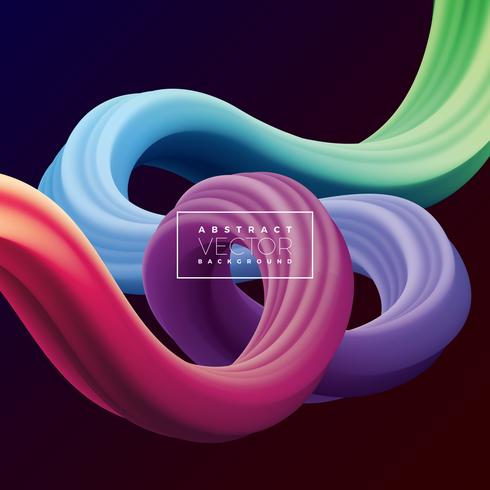 Abstract 3D Colorful Curve Line Background vector