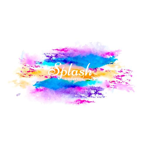 Abstract colorful watercolor splash design vector