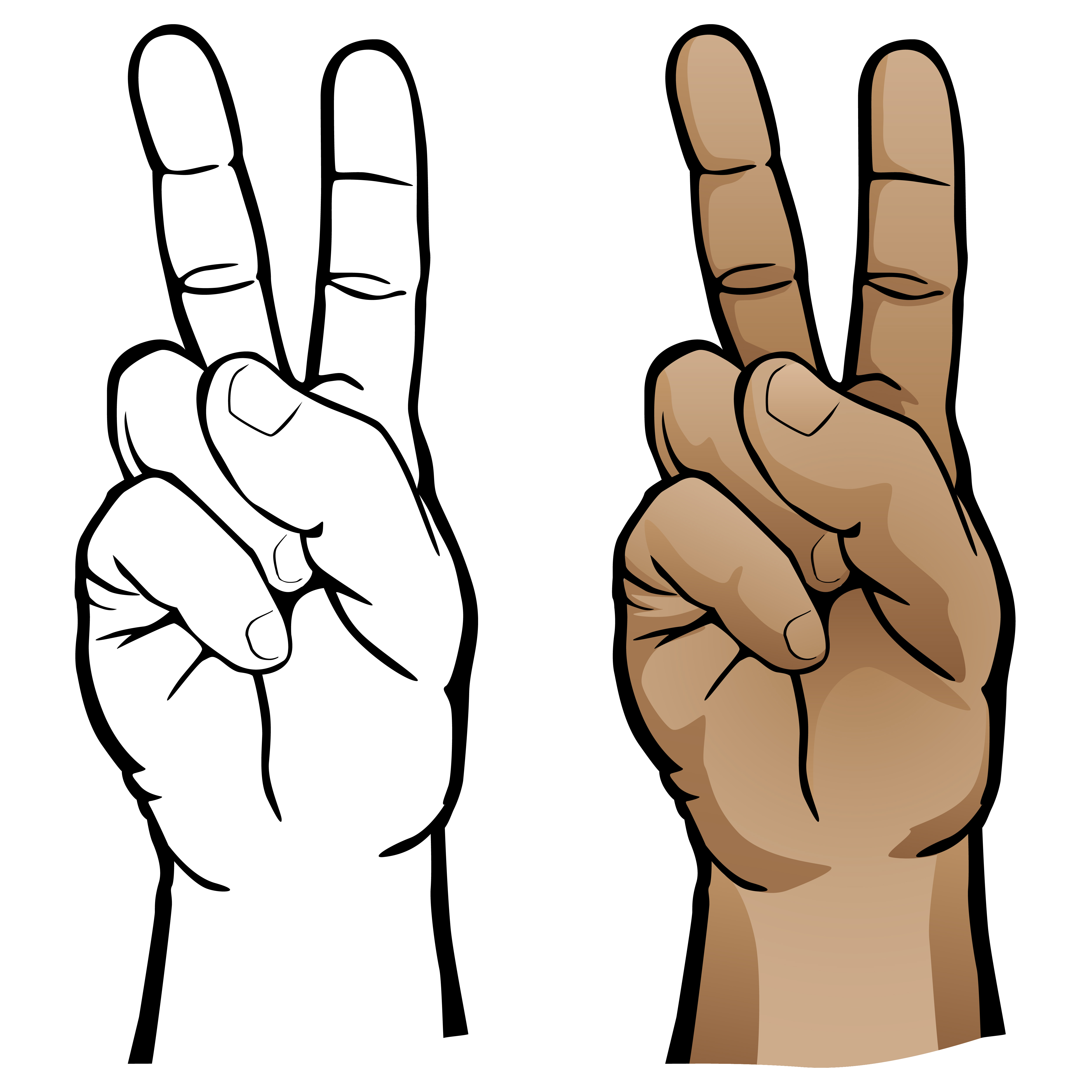 Hand Peace Sign Vector Illustration 345382 Vector Art At Vecteezy