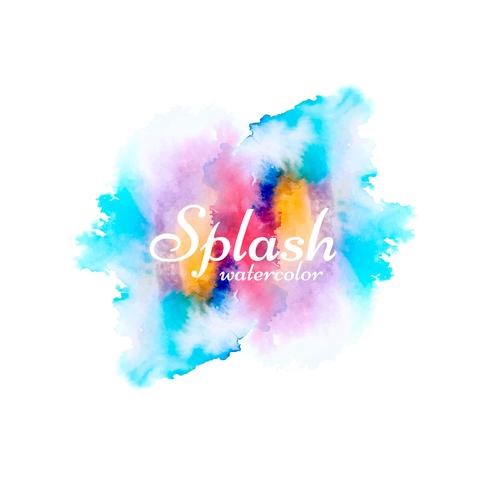 Abstract colorful watercolor splash design vector