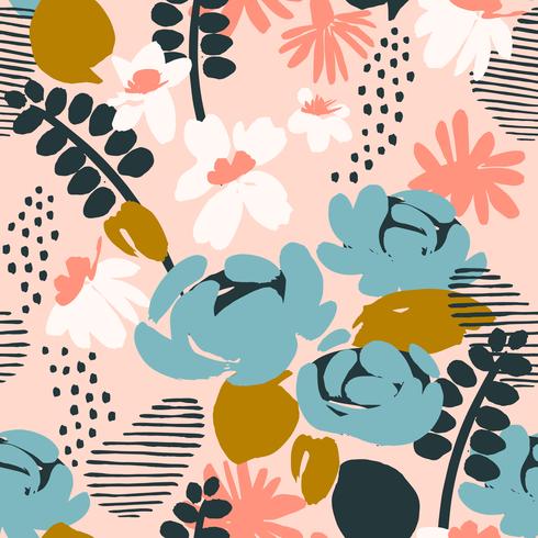 Floral seamless pattern. Vector design