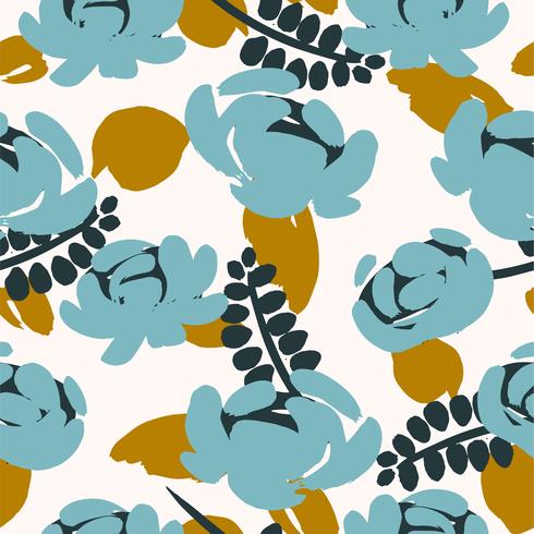 Floral abstract seamless pattern. Vector design for different surfases.