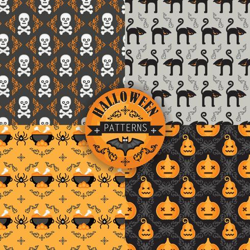 Fondo de halloween Patrón sin costuras vector