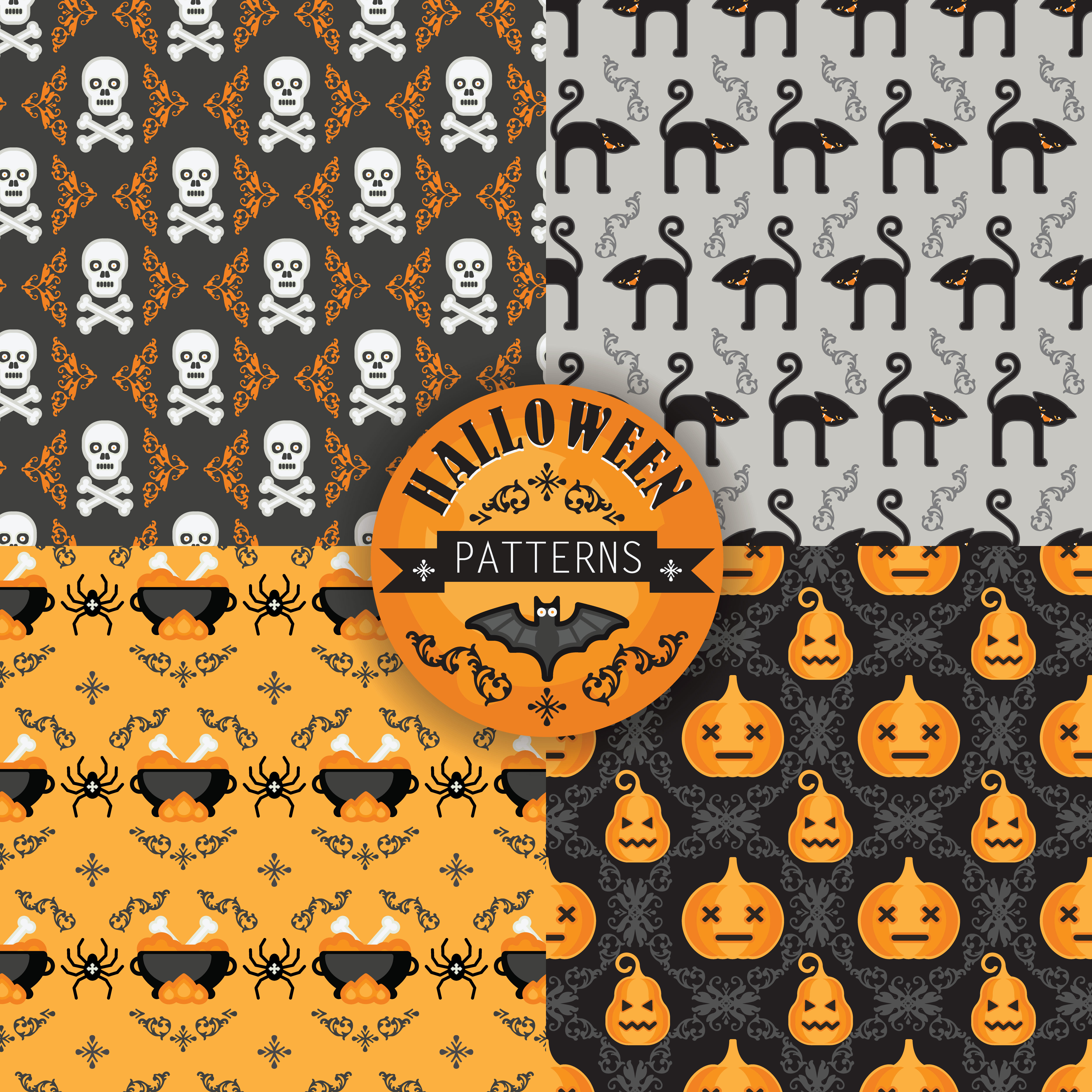 Halloween background. Seamless pattern. 345512 Vector Art at Vecteezy