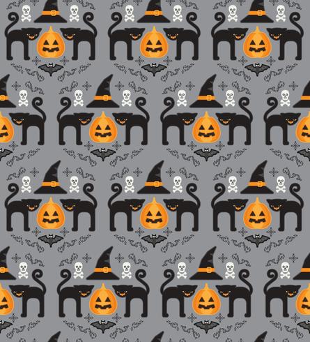 Fondo de halloween Patrón sin costuras vector