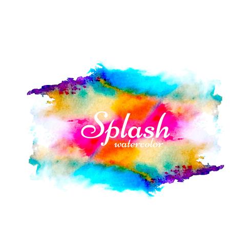 Colorful watercolor splash decorative design background vector