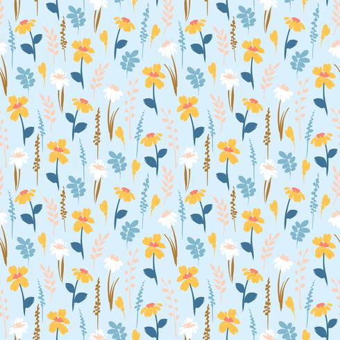 Floral abstract seamless pattern. vector