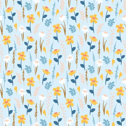 Floral abstract seamless pattern. vector