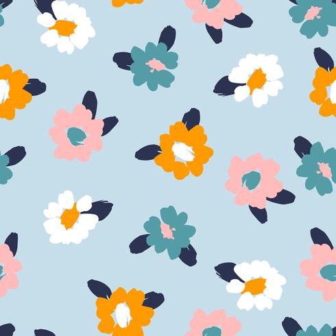 Floral abstract seamless pattern. Vector design for different surfases.