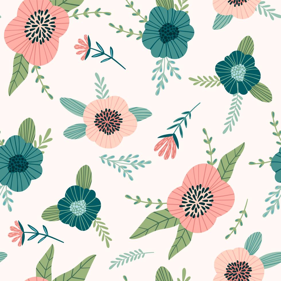 Floral abstract seamless pattern. 345605 Vector Art at Vecteezy