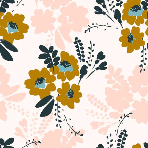 Floral seamless pattern. Vector design
