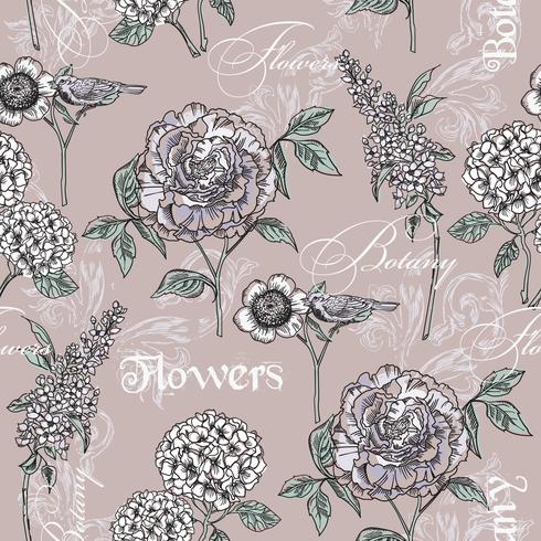 Floral seamless pattern . Trendy hand drawn textures. vector