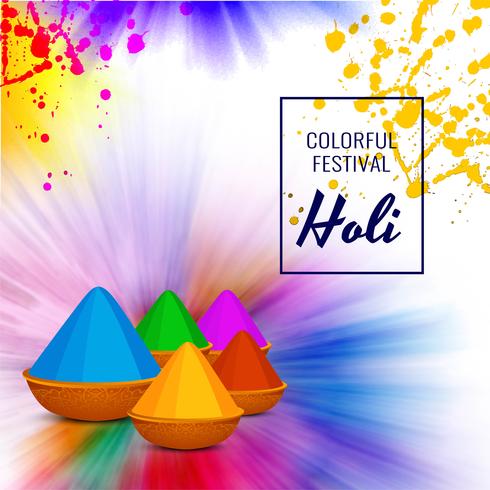 Fondo abstracto feliz celebración de festival de Holi vector