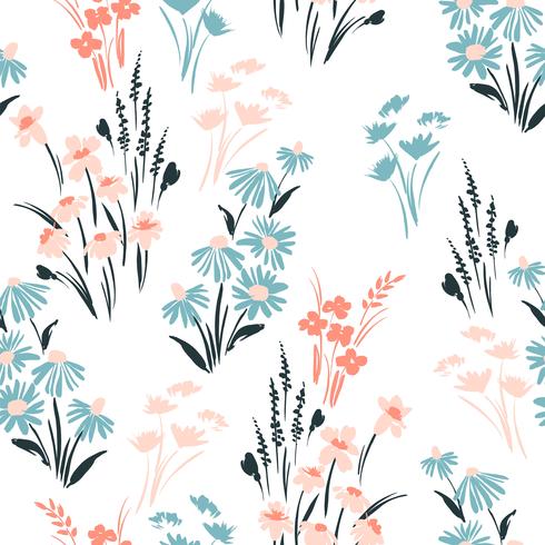 Floral seamless pattern. Vector design