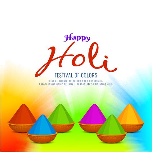 Abstract Happy Holi decorative background vector