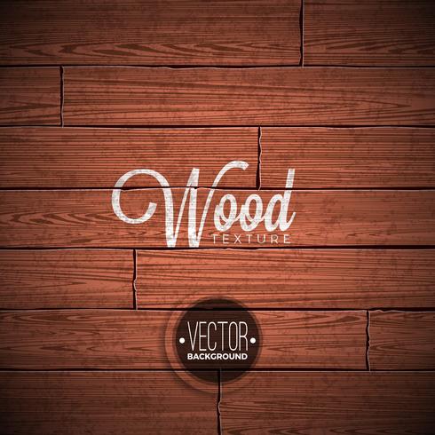 Vector wood texture background design. Natural dark vintage wooden illustration.