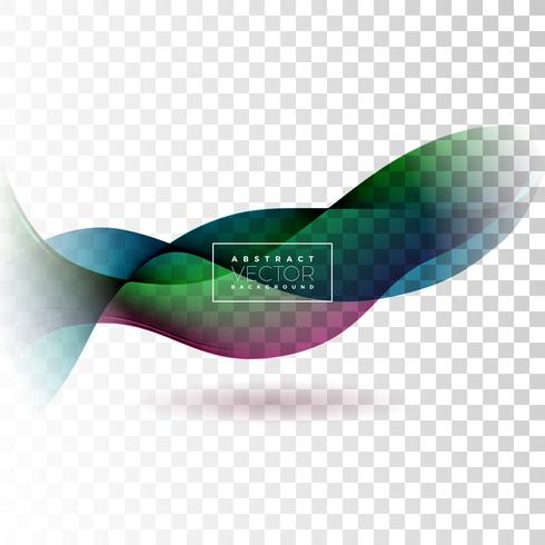 Abstract Wave Design on Transparent Background vector