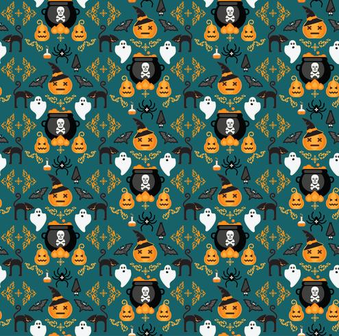 Halloween background. Seamless pattern. vector