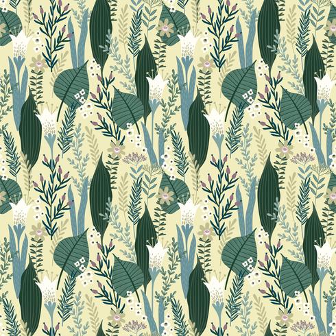 Floral seamless pattern. Vector design for different surfaces.